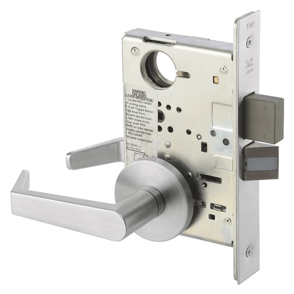 Yale Mortise Privacy with Deadbolt, AUR Trim, Satin Chrome AUR8802FL 626 - main